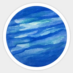 Abstract Blue Moon Sticker